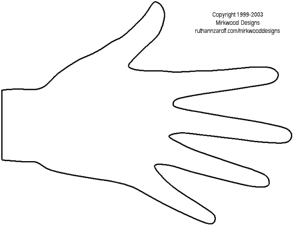 open hand outline