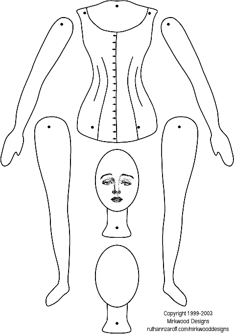 paper doll template art