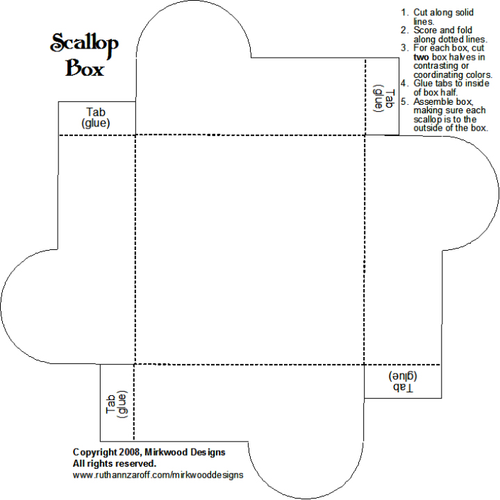 2piece Cupcake Box Blank template for a cupcake or crafting box