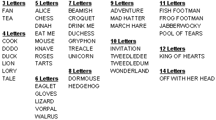 Word List